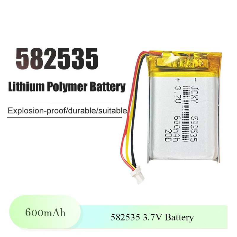 582535 3.7V 600mAh 602535 Pin Lithium Polymer Sạc Có Thể Nạp Lại Cho GPS MP3 Đèn LED Tai Nghe Bluetooth Loa Đeo Tay Thông Minh Etc