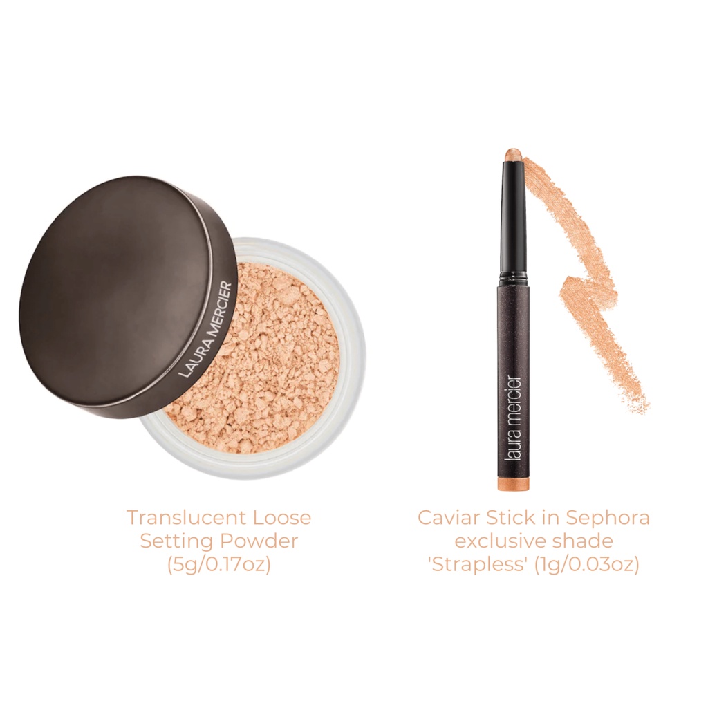 Nhập mỹ - phấn phủ laura mercier mini size tặng màu mắt