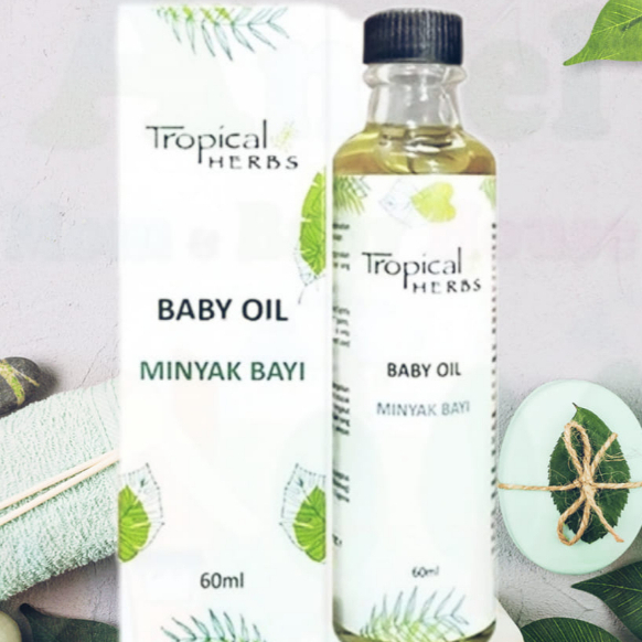 Ready stock Tropical Herbs Baby Oil (60ml)