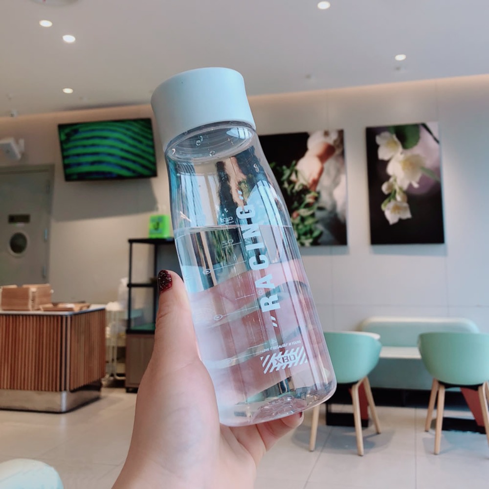 ALLEYDG Dung tích lớn 550/650ml Chai nước Nhựa Chống rò rỉ Ấm đun nước du lịch Di động Có dây đeo tay cầm Bình uống nước tập thể hình Thể thao ngoài trời - 2