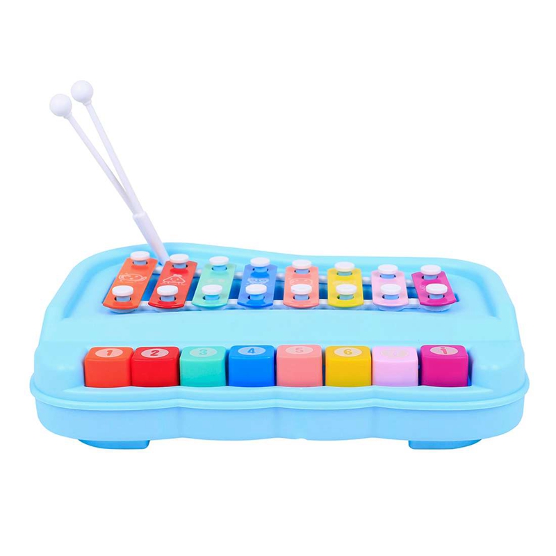 1Set Eight-Tone Scale Hand-Knocking Piano Children'S Early Education Music Toy Eight-Tone Piano Playing the Piano Engineering ABS