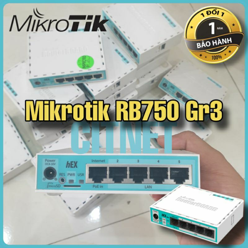 Router Mikrotik Rb750-Gr3 Hex Chính Hãng
