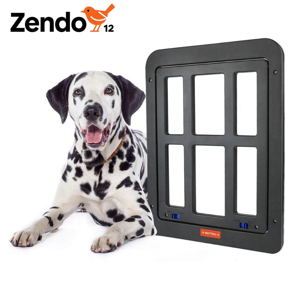 ZENDO12 Khóa 2 chiều Cửa lưới PET Đóng từ tính Nhập cảnh miễn phí Cổng cửa sổ mèo An toàn Có thể khóa Lỗ cửa mèo lưới Mèo lớn