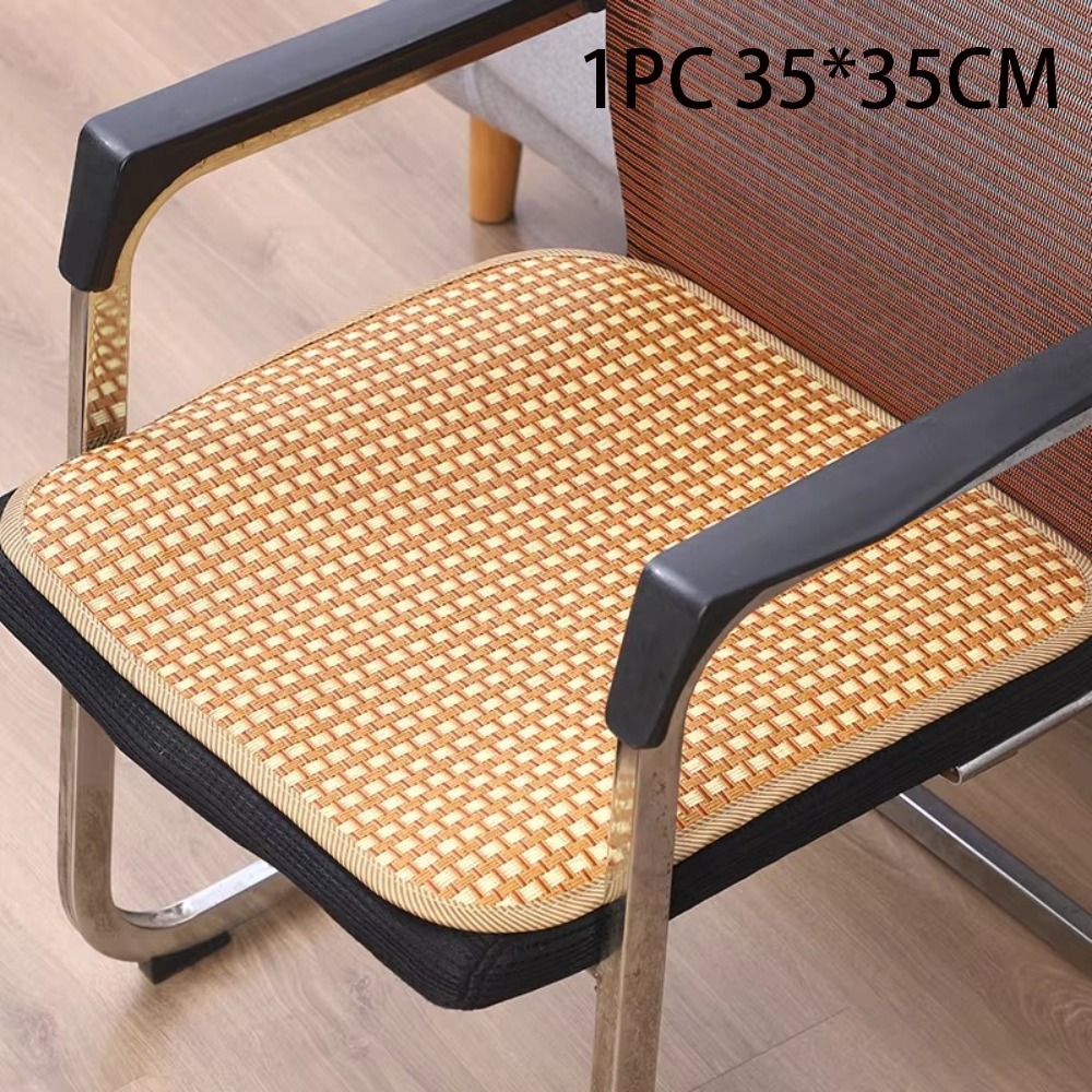 LUAN300603 Non-slip Summer Cooling Seat Cushion Thickening Breathable Cooling Bamboo Chair Seat Mat Car Seat Cushion Ice Silk Rattan Sofa Mats