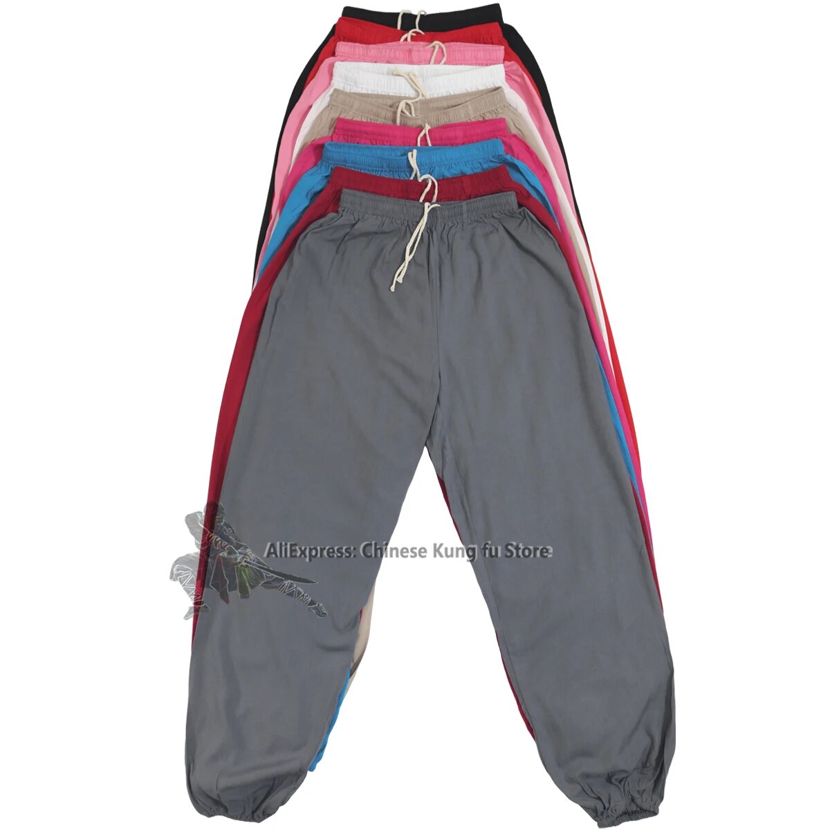 Soft Cotton Kung Fu Tai Chi Pants Martial Arts Wing Chun Clothing Wushu Trousers Popular Gongfu Pants