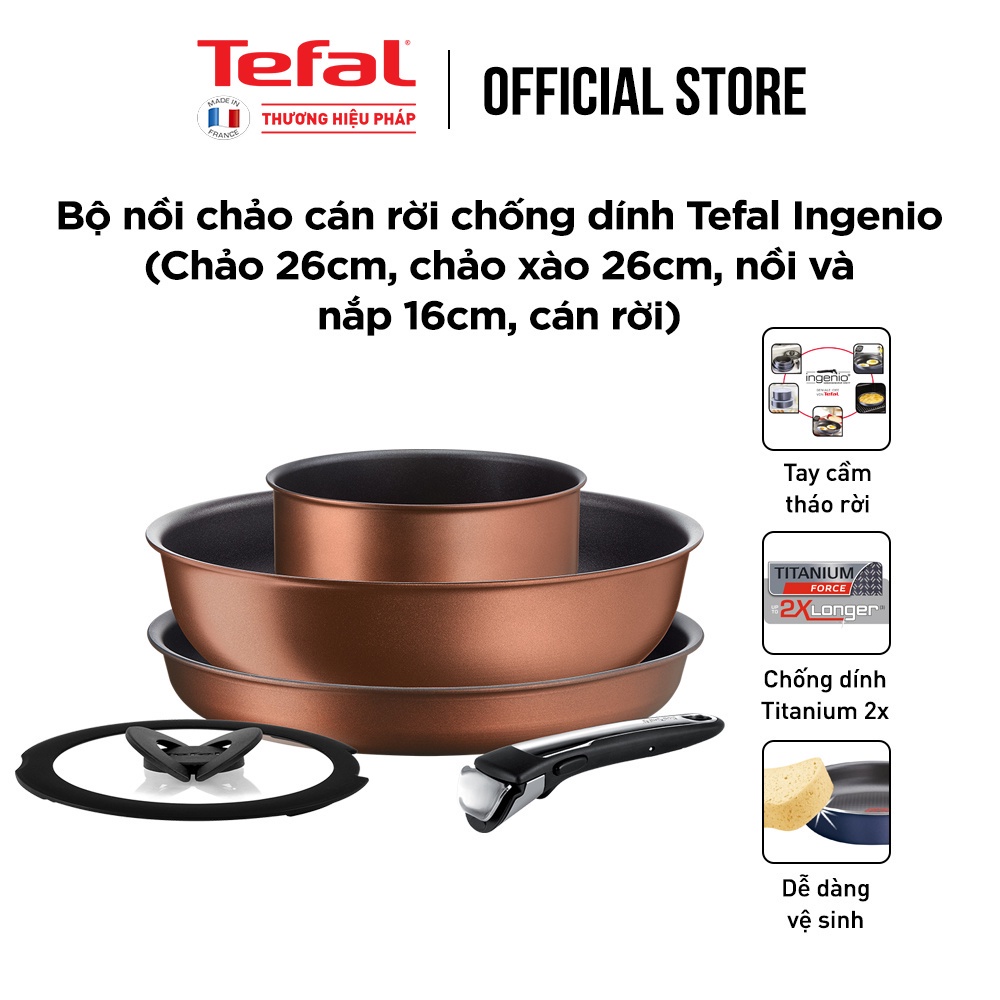 Bộ nồi chảo cán rời 5 món Tefal Ingenio Resource L6759522