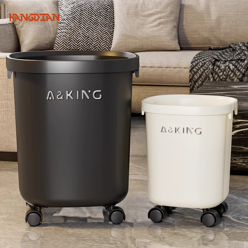 HANGDIAN Thùng rác hộ gia đình công suất lớn Thùng rác phòng ngủ phòng tắm nhà bếp Thùng rác với vòng áp lực nứt Thùng rác vệ sinh gia đình thùng rác, nhà bếp, nhà vệ sinh, Thùng rác ép vòng
