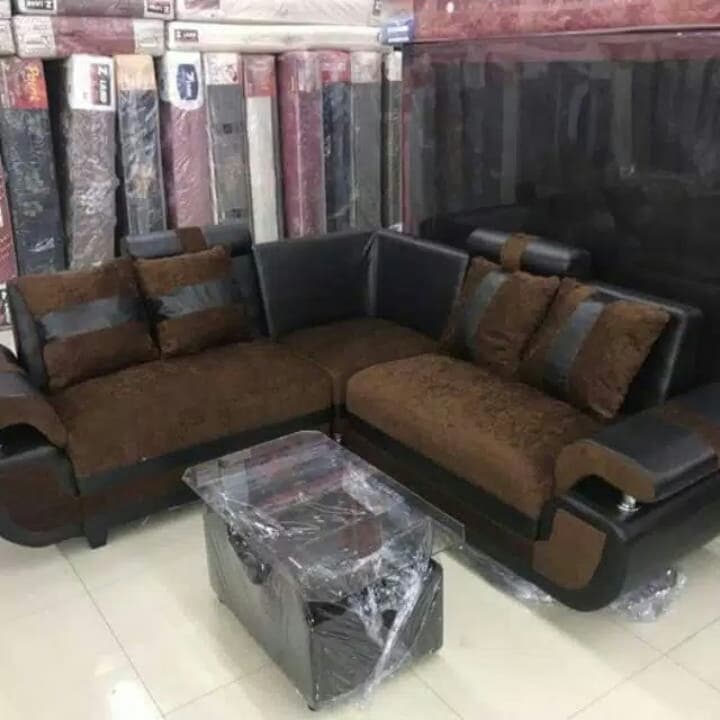 Sofa L loscar Kancing minimalis + Meja Harga 3,800,000 rupiah*Gratis Ongkir