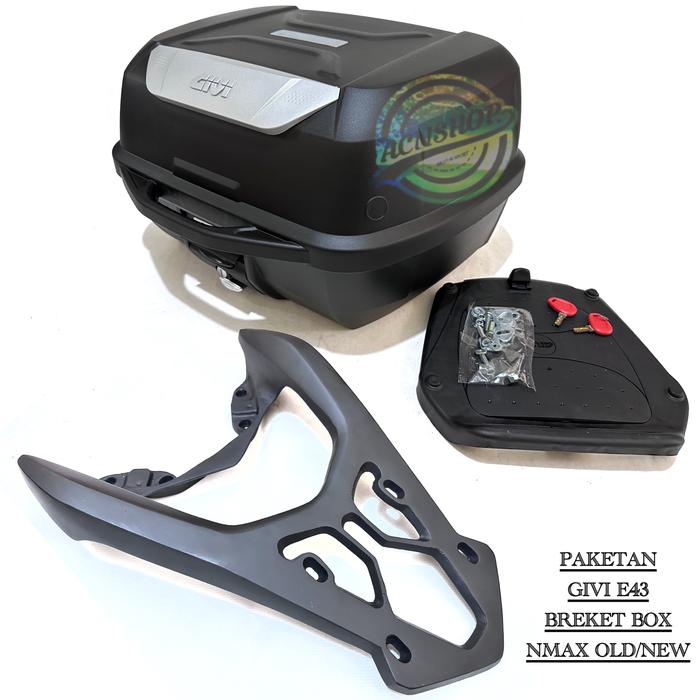 PAKETAN BOX MOTOR TOP BOX GIVI E43NTL + BREKET BOX NMAX OLD NMAX NEW-Apocalypse77 Giá 1,840,000 Đồng*Miễn phí vận chuyển