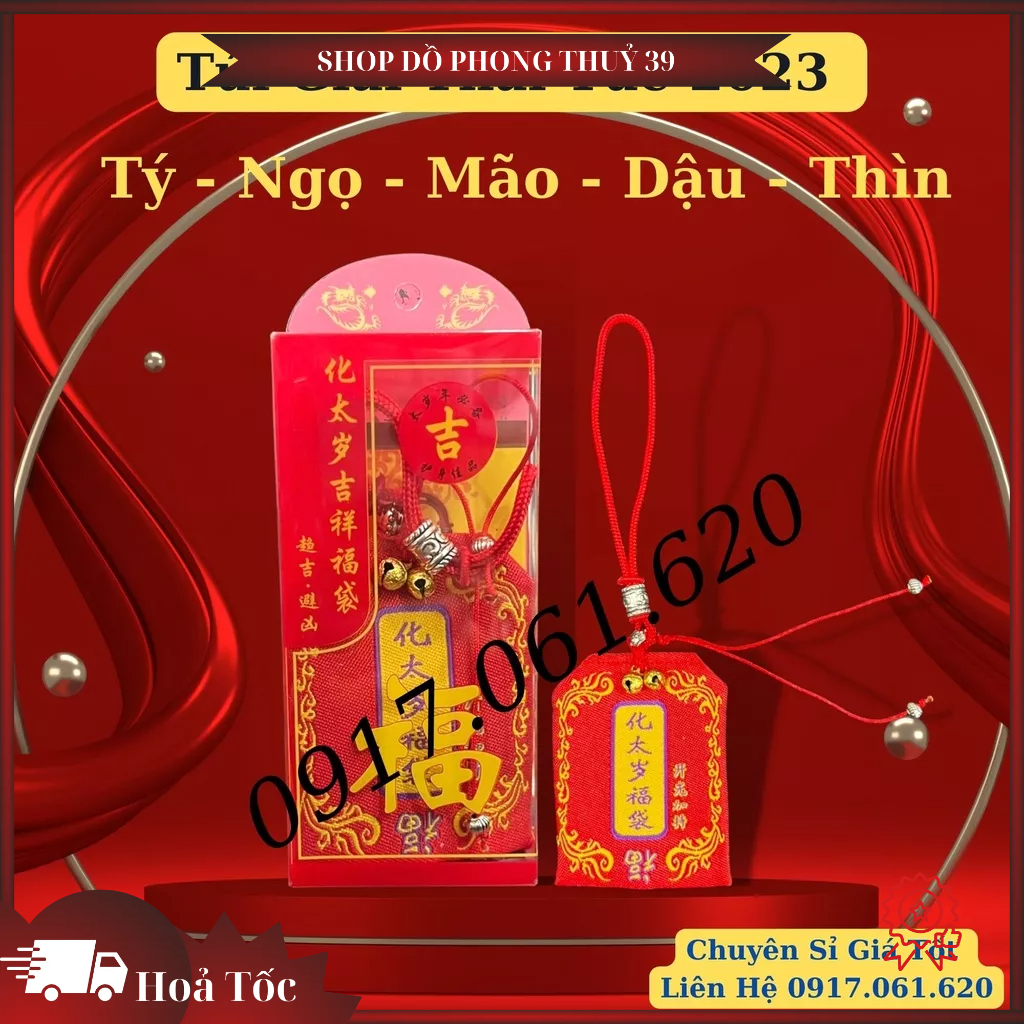 Túi thái tuế năm 2024 - hóa giải phạm thái tuế của thìn - tuất- sửu- mùi - mão trong năm nay bỏ túi sách, balo, ví,,.,.