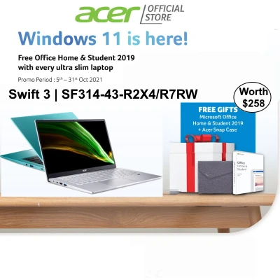 [Windows 11 & Ryzen 7 5700U] Acer Swift 3 SF314-43-R2X4/R7RW 14-Inch FHD IPS 100%sRGB Thin & Light Laptop | Ryzen 7 5700U | 16GB RAM