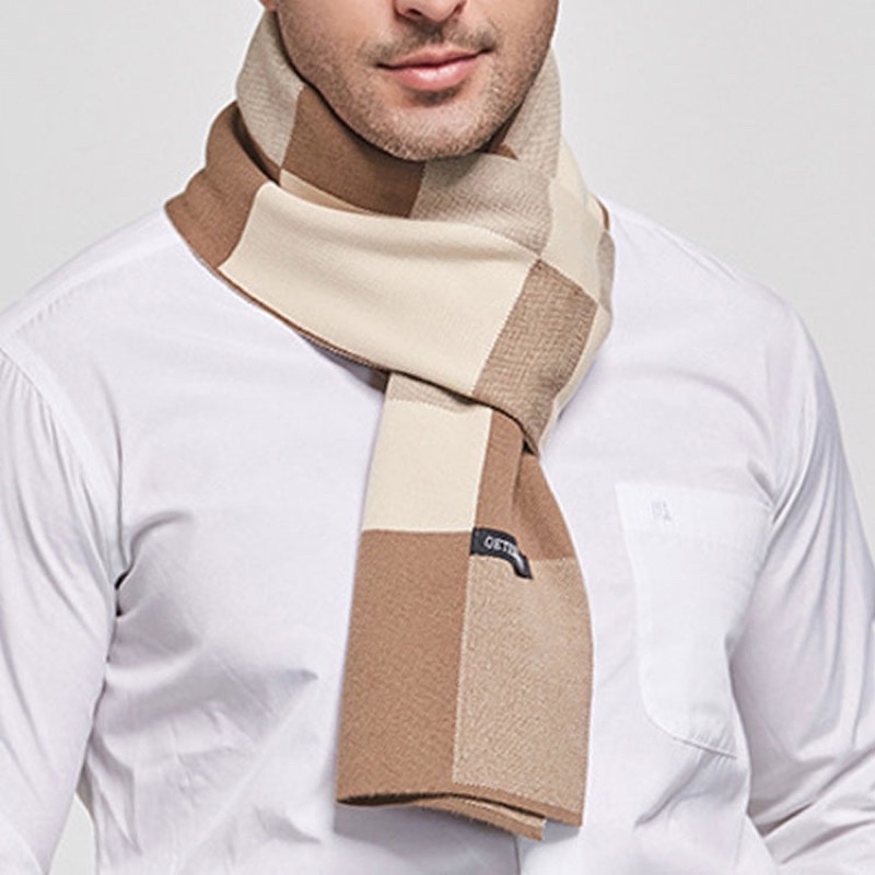 Khăn len quàng cổ kẻ cao cấp mã K27 dành cho bạn nam bạn nữ khăn đôi unisex mùa đông