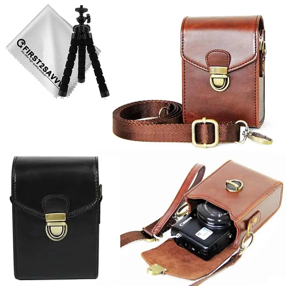 【Factory-direct】 Pu Camera Case Bag With Strap For Panasonic Lumix Dmc Tz200 Tz100 Tz110 Tz91 Tz90 T