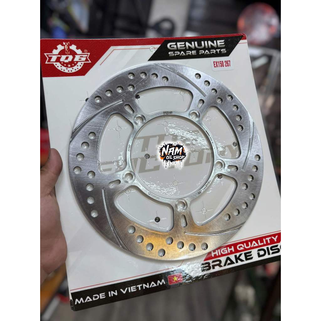 Đĩa thép TQ6 cao cấp 5 lỗ 267mm cho Ex150/155