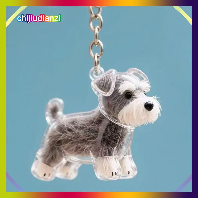chijiudianzi Rõ ràng Puppy tóc tưởng niệm lưu niệm viên nang pet của chó lông container tự làm mặt dây chuyền Keychain trang trí vật nuôi những người yêu thích nhà hiển thị Quà Tặng - 7