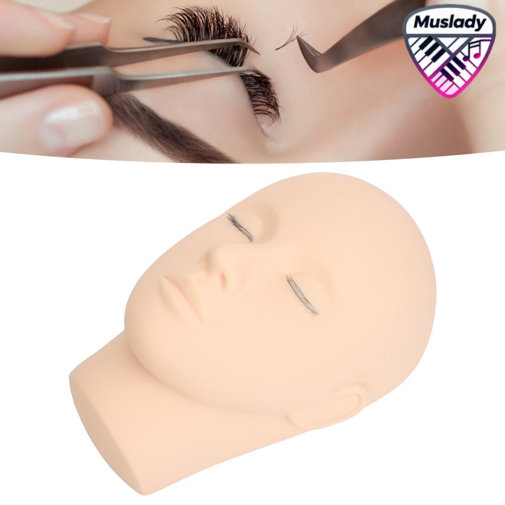 ผลิตภัณฑ์ความงามและการดูแลผิว Muslady Lash EXTENSION Mannequin HEAD Practice นุ่มจำลอง Lash Mannequin HEAD 3 ชั้น Lashes การฝึกอบรมสำหรับสามเณรสำหรับเครื่องสำอางค์ Store