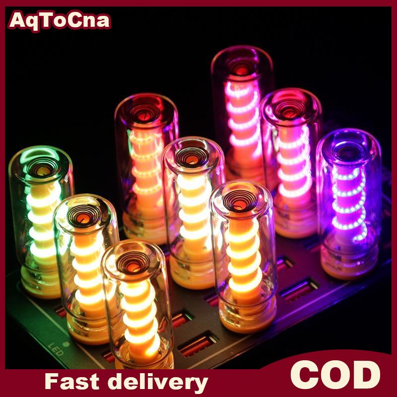 AqToCna Xách tay chiếu sáng Plug and Play trang trí bầu không khí ánh sáng cho hàng ngày chiếu sáng bóng đèn bầu không khí đèn LED xoắn ốc Filament ánh sáng handmade DIY cắm trại ánh sáng LED linh hoạt Retro USB ánh sáng bóng đèn Giá 56,641 Đồng*Miễn phí vận chuyển