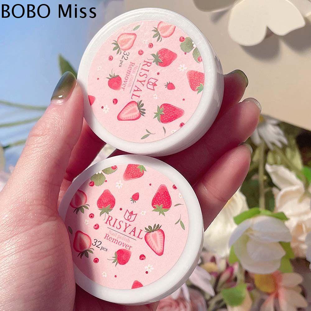 BOBO MISS Phụ nữ Giấy cotton Gel Dụng cụ làm móng nghệ thuật Sơn móng tay dầu nước Sữa rửa  dạng gel Miếng tẩy gel UV Khăn lau tẩy sơn móng tay Tẩy sơn móng tay