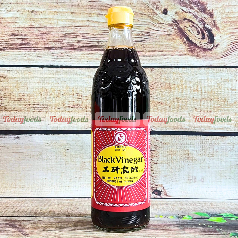 Giấm Đen Kong Yen (Đài Loan) 600ML - Black Vinegar ủ từ rau củ quả lên men