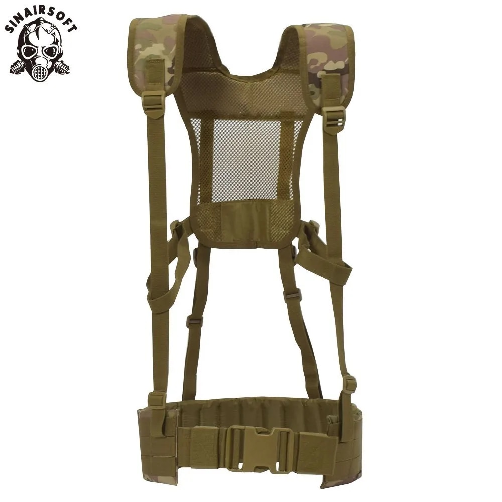 【Limited Time Only】 Tactical Vest Molle 1000d Nylon Vest Belt Combat Battle Cummerbunds For Mens With Shoulder Sling Combat Waist Belt