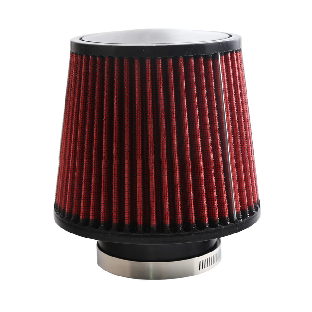 【Bonjoy】 Cấu trúc nắp hình nấm bọc Bộ lọc không khí hút động cơ xe hơi 76mm màu đỏ tươi [Bán chạy phụ tùng ô tô niceday]