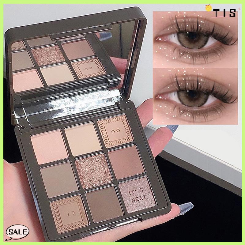 Follow Get New【TIS】 Dikalu xi măng Eye Shadow Palette trang điểm mắt long lanh đường viền sắc tố bảng màu ngọc trai ánh sáng lung linh thời trang Hàn Quốc bóng trang điểm