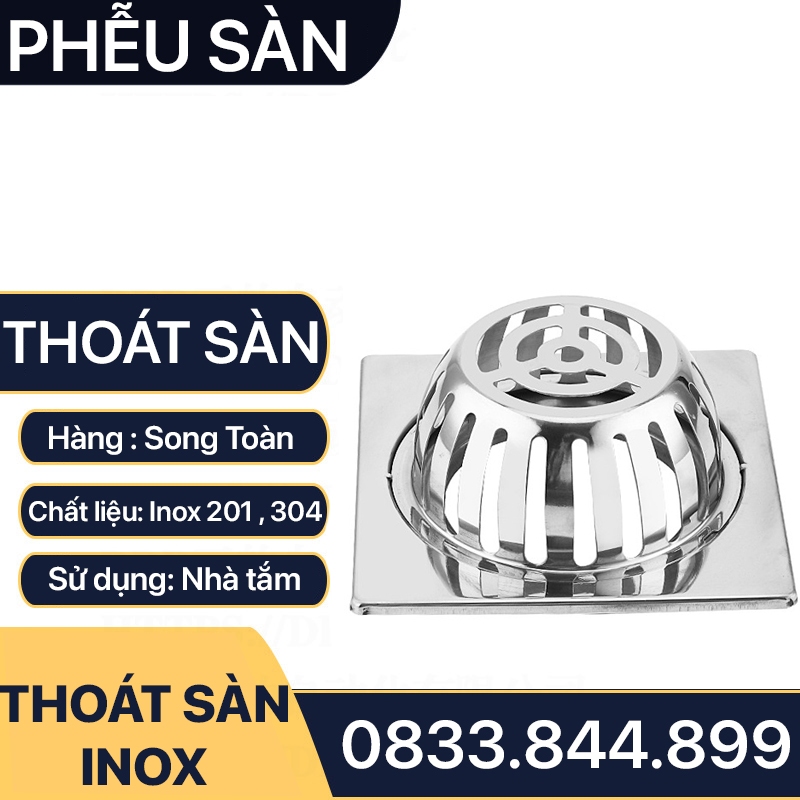 Cầu chắn rác inox, lược rác inox sân thượng tầng mái inox 304 phi ống 60 & 90
