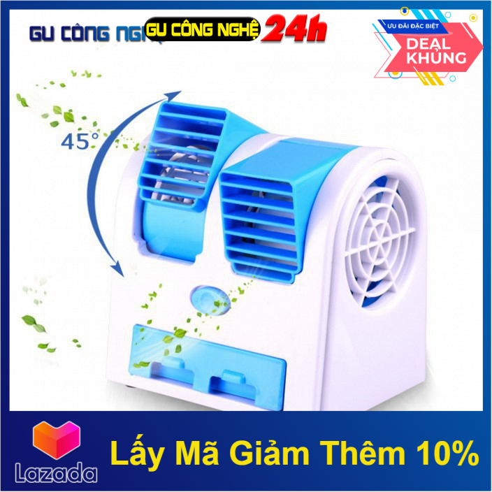Quạt đá điều hòa mini 2 cửa -dc1315