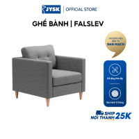 Ghế bành | JYSK FALSLEV | vải polyester | xám | R84xS75xC78cm