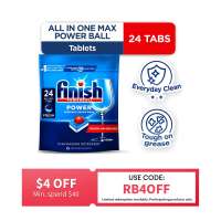 Finish Dishwasher Detergent Tablet All In One Max 24 Tabs