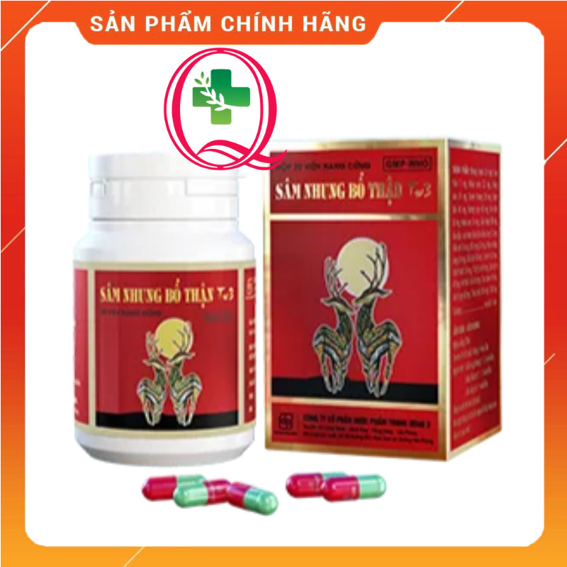 [Chính hãng]  SÂM NHUNG BỔ THẬN TW3, hộp 30 viên.