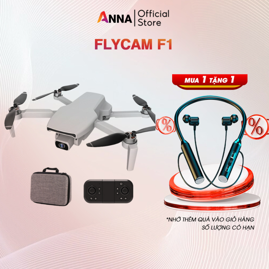 Flycam máy bay điều khiển từ xa flycam F1 động cơ không chổi than, camera sắc nét, dung lượng pin siêu lớn GD435