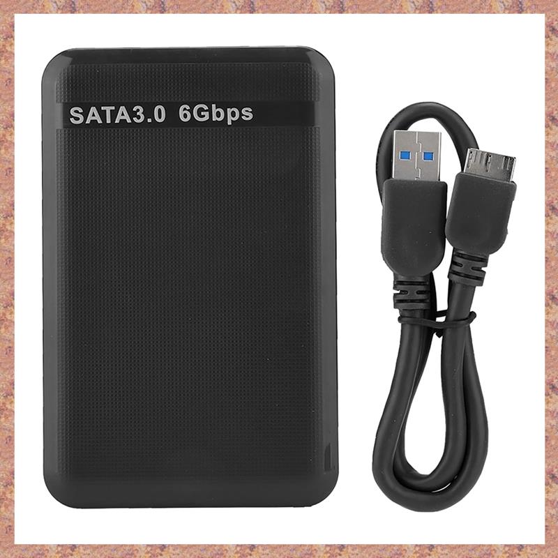 (NOQW) USB3.0 SATA3.0 High Speed 6Gbps Mobile Hard Disk Enclosure 2.5 Inch Black ABS Support 3TB UAS