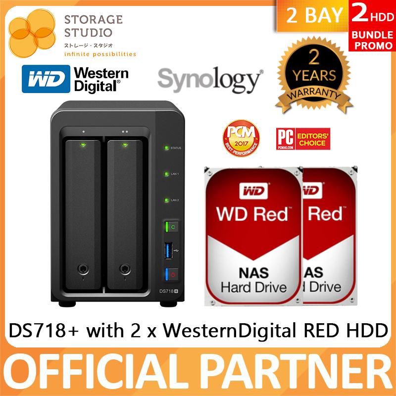 Synology Nas Ds718 2 Bay Nas 2 X Western Digital Red Hdd Bundle Series Warranty 2 Years Local Warranty Synology Official Partner Singapore