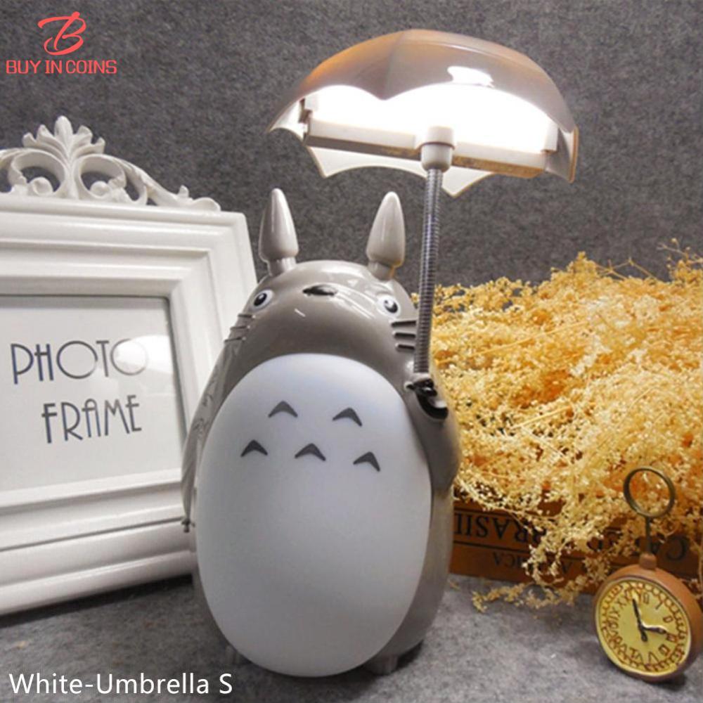 BC Creative Night Lights LED Cartoon Totoro Shape Lamp USB Rechargeable Reading Table Desk Lamps for Kids Gift Home Decor Novelty