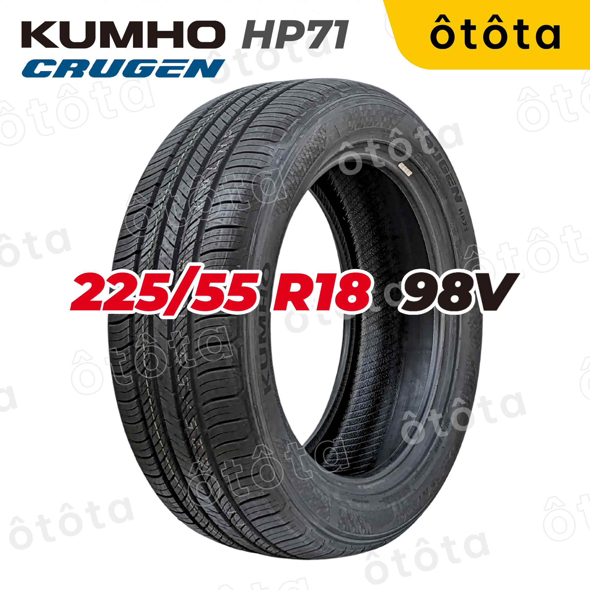Lốp ô tô Kumho Crugen HP71 – 225/55 R18 98V – Chính Hãng BH 5 năm (225/55R18, 225 55 R18) Giá 4,033,271 Đồng*Miễn phí vận chuyển