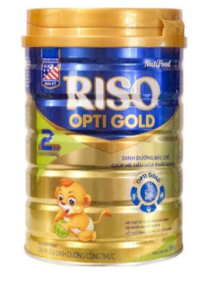 SỮA BỘT RISO OPTI GOLD 2- 400G. HSD 14 07 2023.