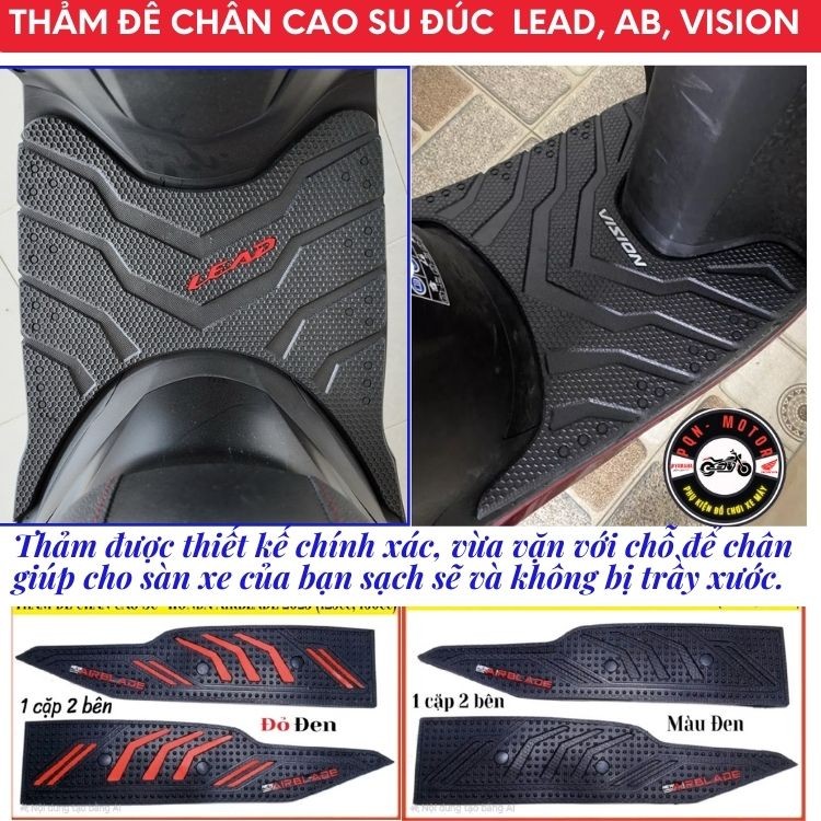 Thảm Xe Lead 2025 - Vision 2025 - AB 2025 Cao Su Đúc Dày Đẹp. Thảm, Mỏ dè Lead, AB, Vision