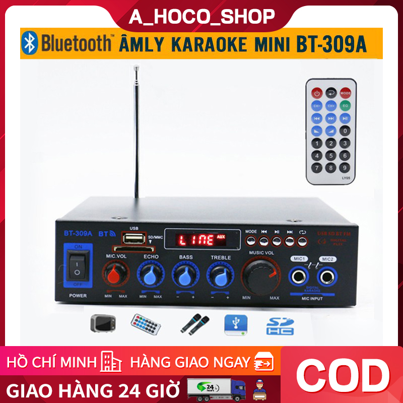 Âm ly bluetooth mini hát karaoke BT309A