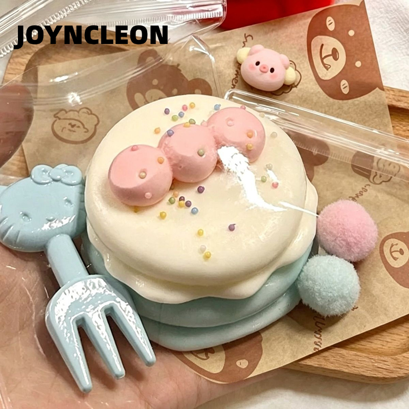 JOYNCLEON Cute Cheesecake Scouts Toys With Bright Colorful Sprays And Soft Touch For Stress Relief And Fun ราคา 53 บาท*ส่งฟรี