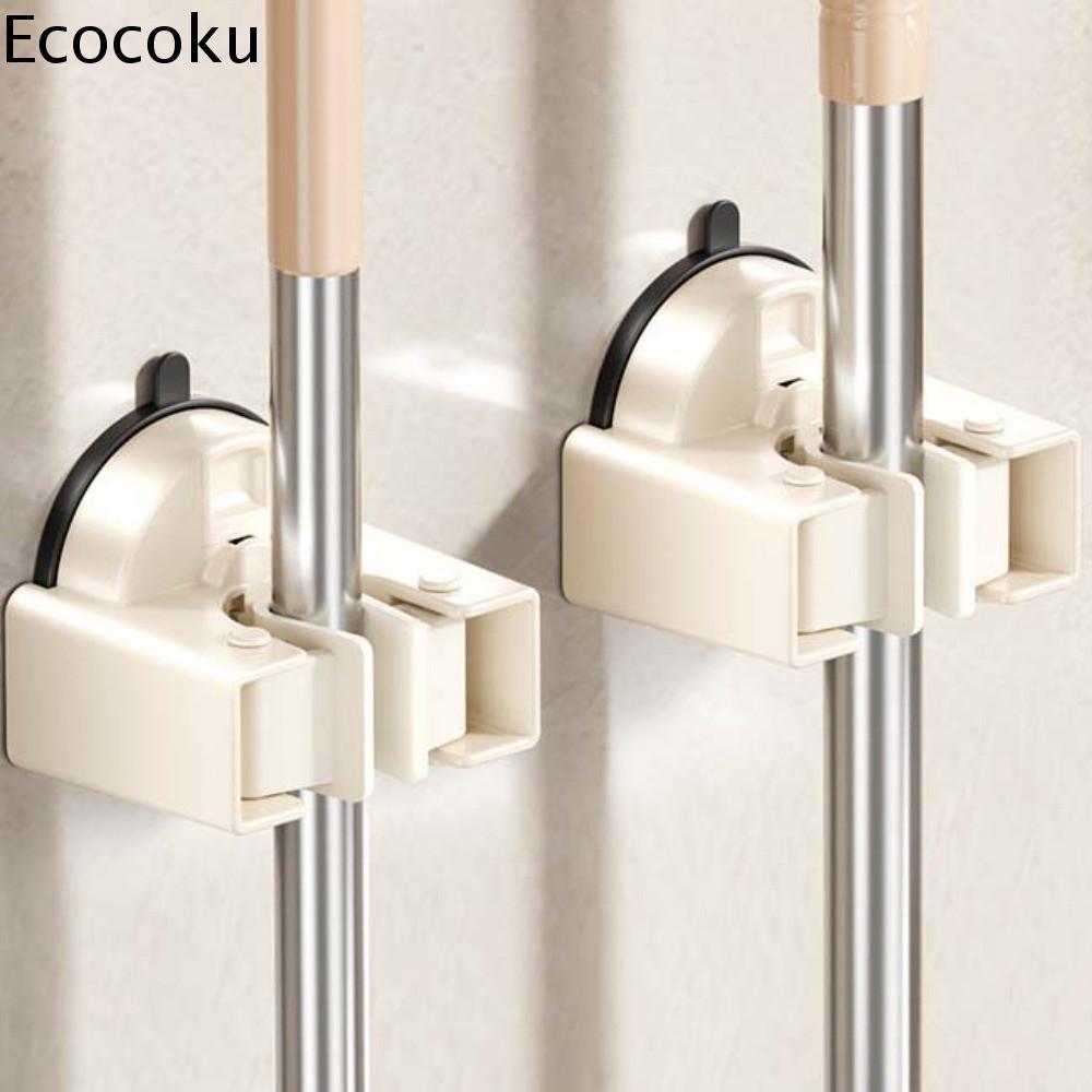 ECOCOKU Tự dính Móc treo chổi nhà tắm Chổi Cốc hút Giá đỡ chổi lau hút chân không Có thể tháo rời Không cần khoan Móc treo tường Sắp xếp nhà bếp
