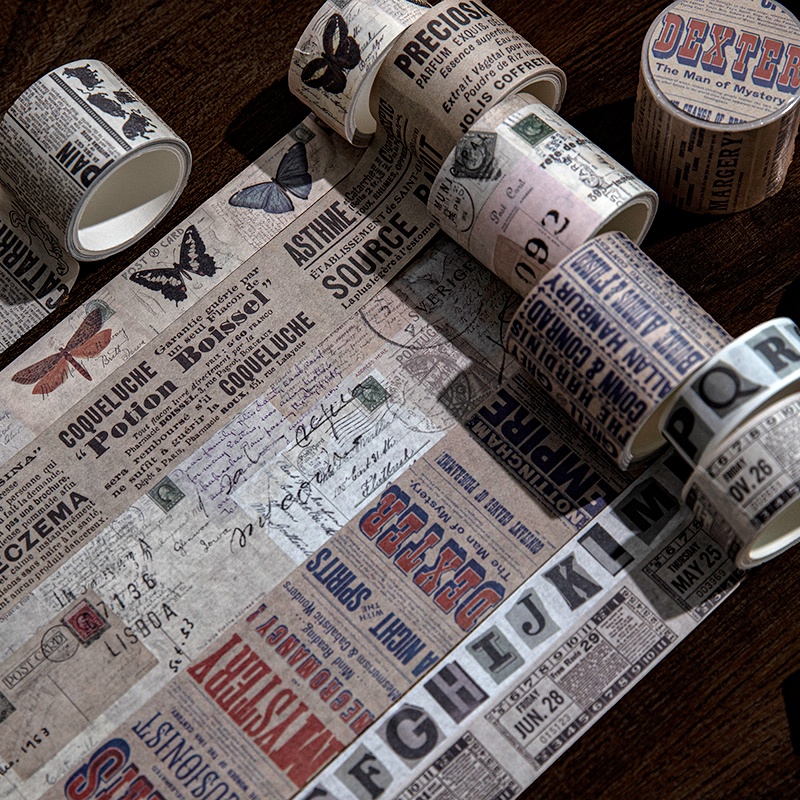 ENWEI 1 Roll Vintage Journal Masking Tape Washi Paper Washi Tape Scrapbooking Material Scrapbook Kit