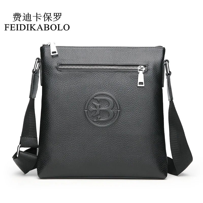 ZZOOI FEIDIKABOLO Cow Genuine Leather Shoulder Bag Fashion Simple Male Business Computer Bag Casual High Quality Men Messenger Bag Man ราคา 1,287 บาท*ส่งฟรี