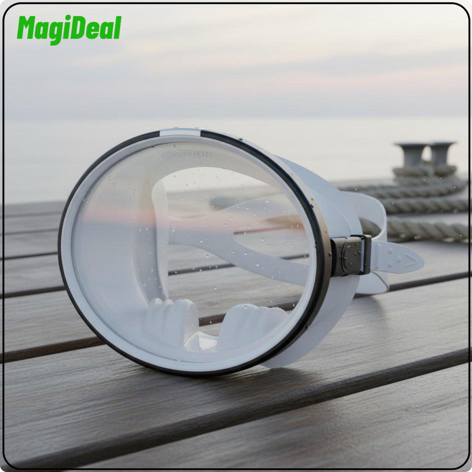 Professional Swimming Goggles Tempered Glass Wide View Diving Mask Full Face Snorkel Mask for Adult Underwater Sports