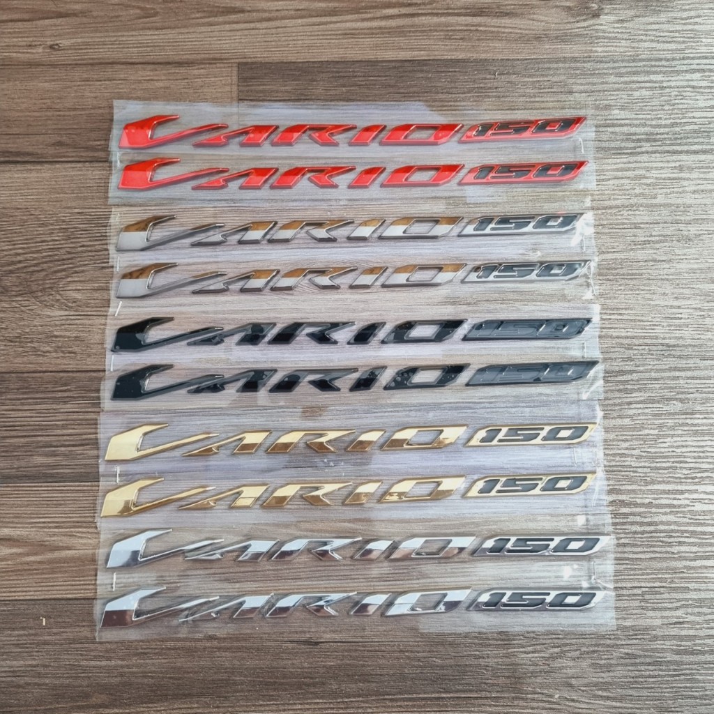  Bộ tem chữ VARIO 150 dán xe đời 2020 đến 2024 chất liệu nhựa cứng mạ crom bóng zin cao cấp 