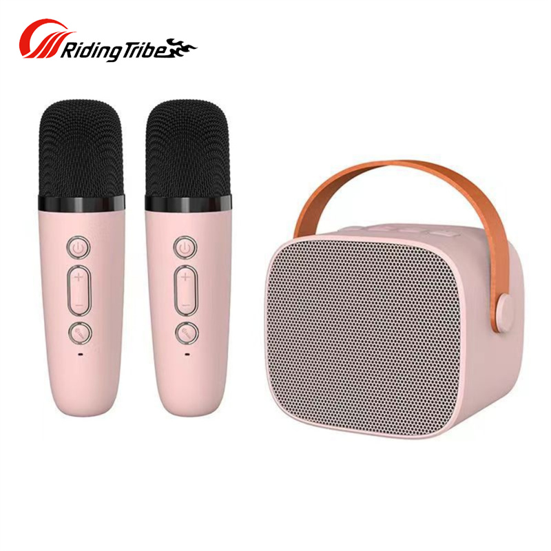 Riding Tribe Karaoke Machine Portable Bluetooth-compatible Speaker With Wireless Microphone Music Mp3 Player For Boys Girls Gift