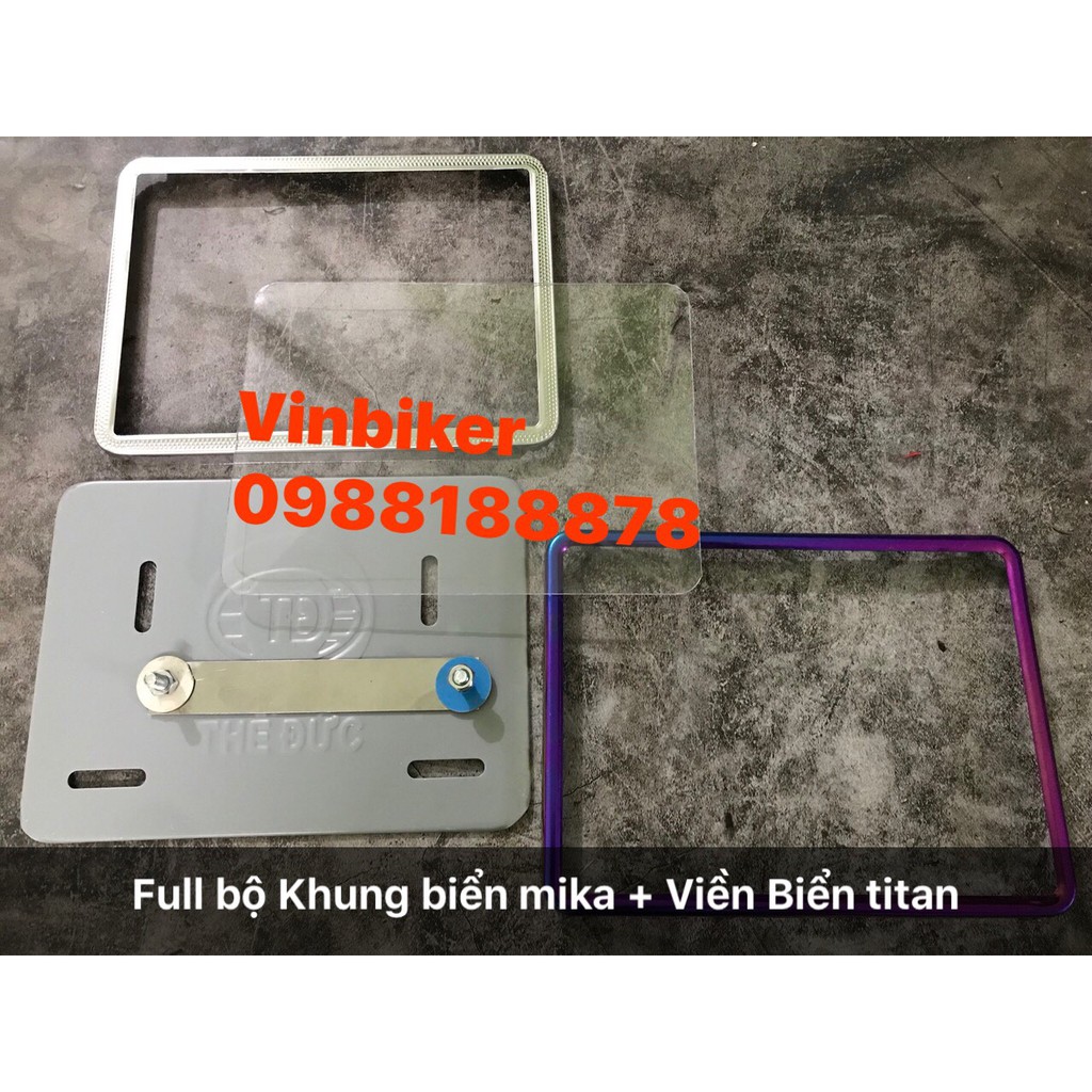 Bộ ốp biển số titan 7 màu / inox