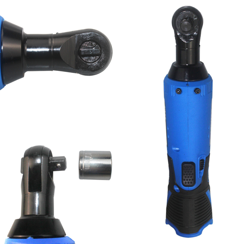 65N.M 12V 3/8 Cordless Electric Ratchet Wrench Screwdriver To Removal Screw Nut Right Angle Ratchet Wrench Repair Tool