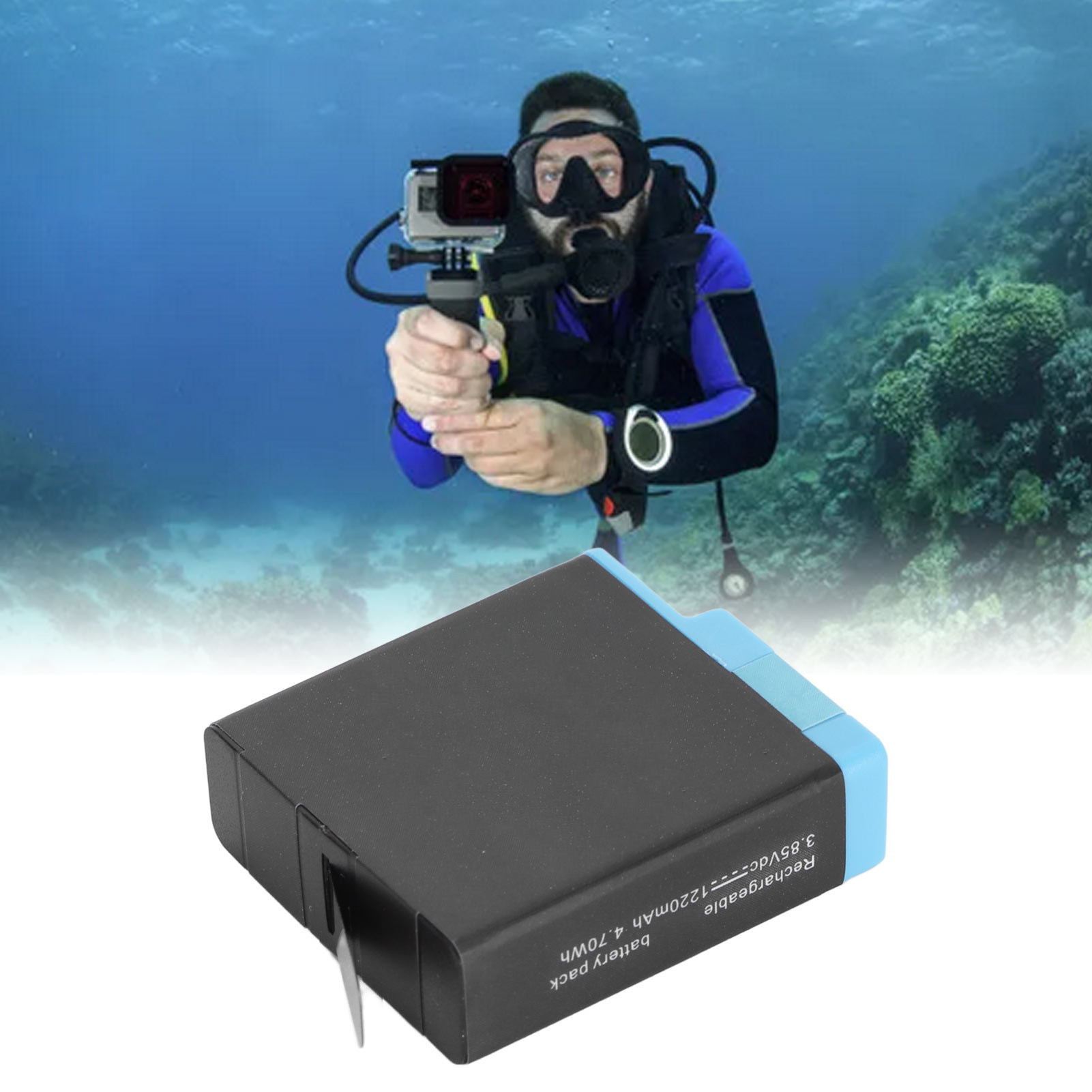Camera hành động Pin AHDBT 801 pin 1220mAh tuổi thọ pin dài để máy ảnh thể thao