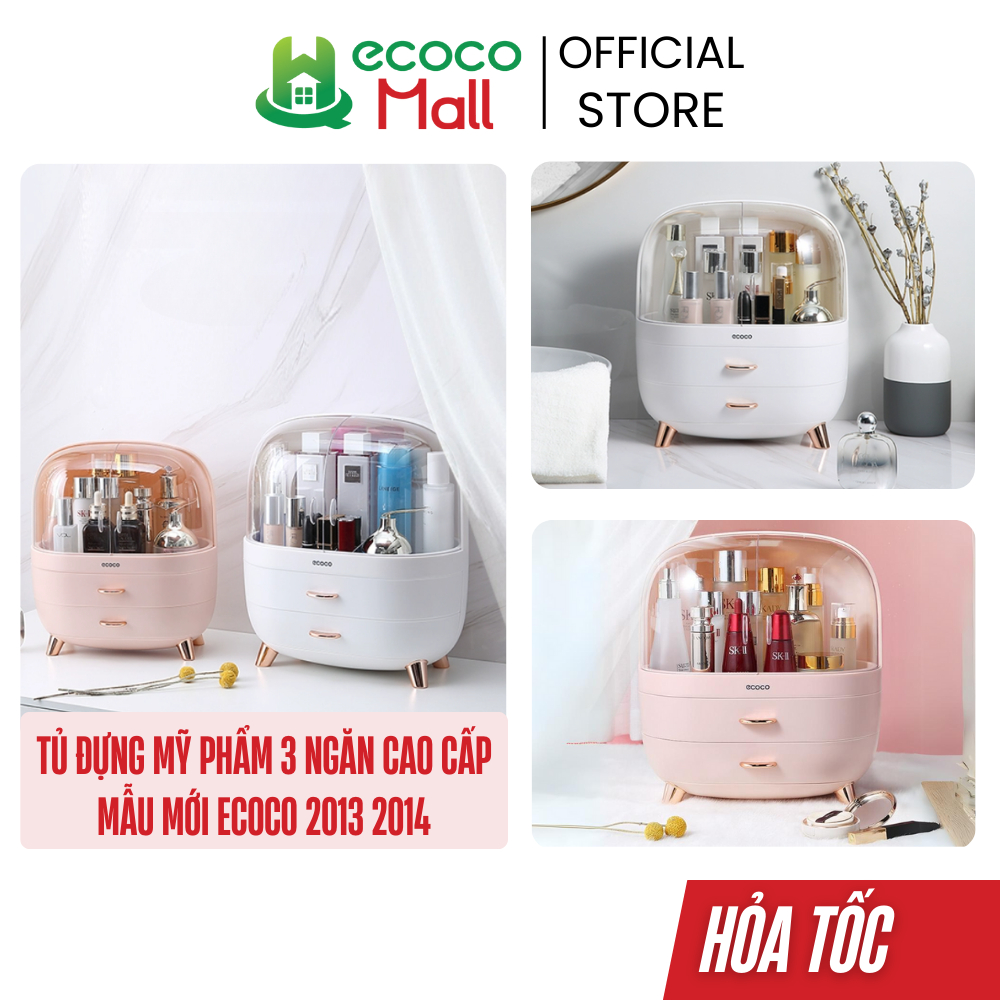  TỦ ĐỰNG MỸ PHẨM TỦ ĐỰNG ĐỒ ECOCO 3 NGĂN CAO CẤP MẪU MỚI 2024 